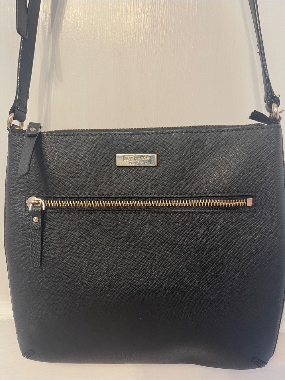 Kate Spade New York Laurel Way Rima Bag Black Crossbody Gold Hardware